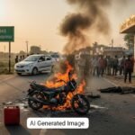 गढ़वा: सड़क हादसे के बाद मोपेड में लगी भीषण आग, युवक 80% झुलसा; सदर अस्पताल में भर्ती